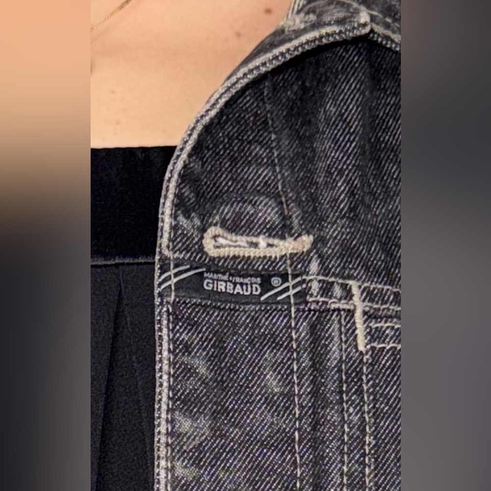 Marithe François Gerbaud Y2K Dark Denim Jacket Medium Vintage - Picture 7 of 9